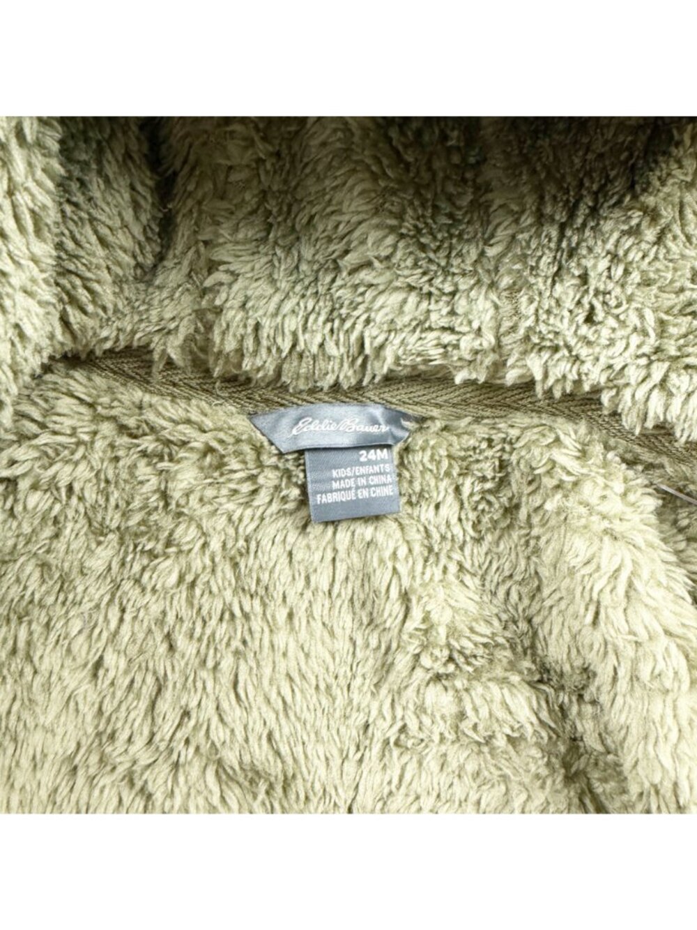 Eddie Bauer Kids Sherpa Fleece Hooded Jacket Full Zip Plush Coat NWT 24 Months - Picture 3 of 5